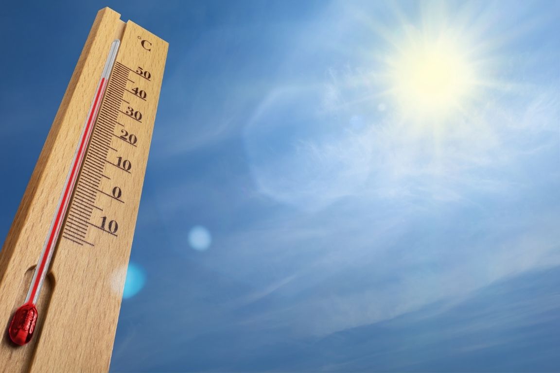 Thermometer 40 degrees sun
